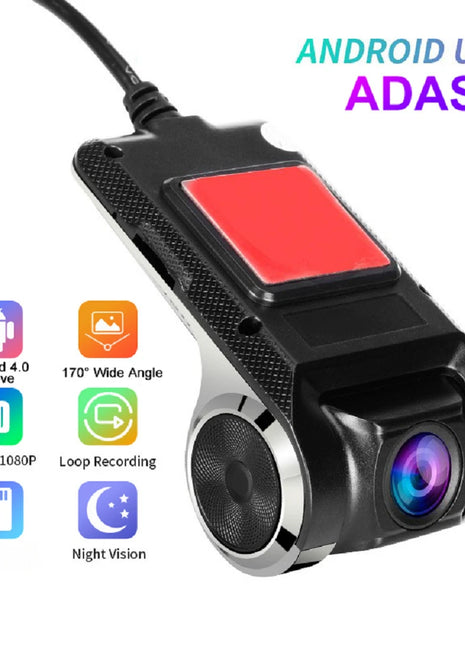 Dash Cam for Cars ADAS Driving Assistance Function Car DVR USB Front Camera Record 170 ° Wide Angle Video Recorder Dashcam Cam - Riparo82