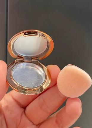 Eyeshadow Palette with Puff 0.2-1g Round Monochromatic Case Small 25mm Portable Shadow Highlight Box for Mini Cosmetic Sample - Riparo82