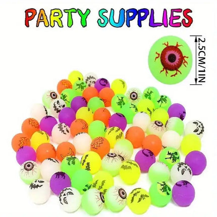 20/40Pcs Halloween Party Kids Gift Plastic Pumpkin Boxes with Glow in The Dark Bouncy Balls Trick or Treat Favors Goodie Fillers