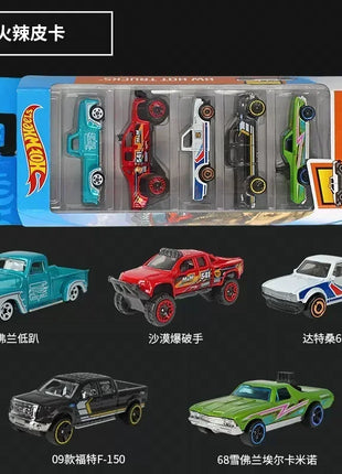 Hot Wheels Set 5 Auto Sportive 1:64 - Pack Modellini Metallo Pista