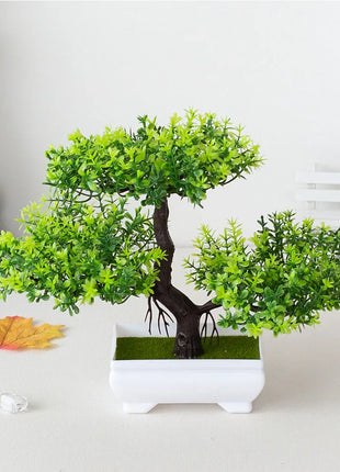 Artificial Plants Decoration Potted Bonsai Small Tree Pot Fake Plant Potted zen garden Ornaments Table Home Room Decoration