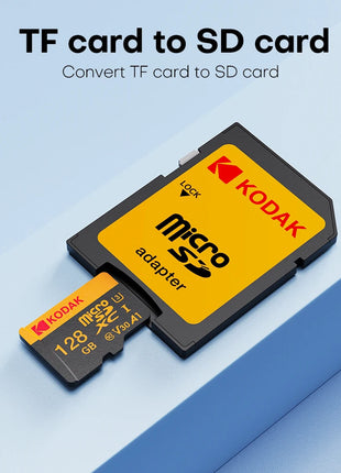 Kodak Micro SD Card Scheda di memoria classe 10 32G8 64GB 128GB 256GB U3 4K Ad alta velocità Catao De Memora Flash Memory TF card per fotocamera