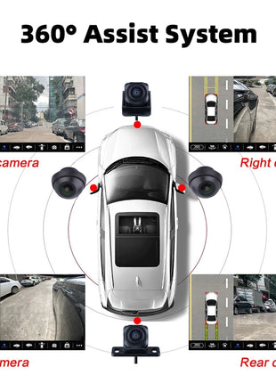 360 Cameras Car Panoramic Camera 1080P AHD Front /Rear /Left /Right Rear View Cameras System for Android Auto Radio Night Vision - Riparo82