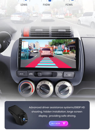 Junsun Wireless CarPlay Android Auto Car Radio for Honda Fit Jazz City 2002 2003 2004-2007 RDS GPS 4G WIFI Multimedia autoradio - Riparo82