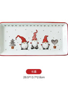 Set di posate in ceramica di babbo natale creativo nordico piatto per la cena in ceramica piatto per snack tazza per teiera per la casa barattolo sigillato regalo di natale - riparo82