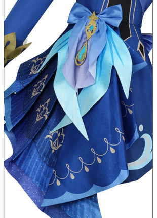 Furina Costume Cosplay Parrucca Capelli Impatto Fontaine Focalors con Cappello Abiti Neri Scarpe Cosplay Tacco Alto per Abiti da Donna