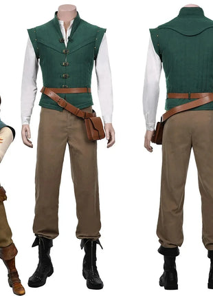 Flynn Rider Tangled Rapunzel Costume Cosplay Carnevale per adulti Uniforme Halloween Anime Costumi di Halloween