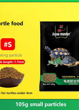 105g General Turtle Food Brazilian Turtle Feed Grass Turtle Young Turtle Food Small Particles Hair Color Yellow Edge Snapping - Riparo82