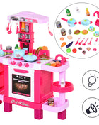 Homcom Set di giocattoli da cucina per bambini di età superiore a 3 anni Gioco di ruolo educativo precoce con 38 accessori inclusi Rosa - riparo82
