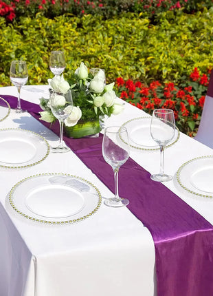 Piatti acrilici in cristallo con bordo in rilievo dorato | Stoviglie eleganti e lucide per feste di matrimonio di Natale, feste di festa, feste di compleanno - riparo82