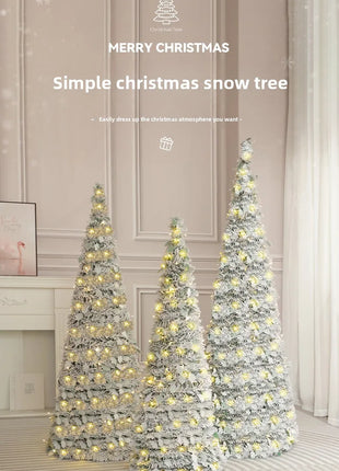 Albero di Natale Ins con floccaggio della neve Albero di Natale pieghevole premium Vacanza Estetica Decorazioni natalizie Albero di neve artificiale densa