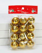 12 pezzi 3 cm palla di Natale ornamento per albero di Natale ciondolo appeso palline glitterate palline decorazione natalizia per la casa regalo di Capodanno - riparo82