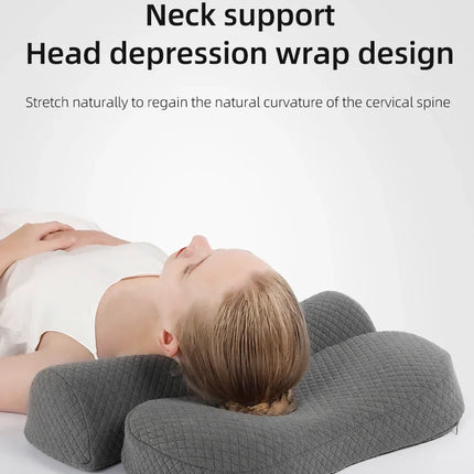 New Cervical Pillow, Memory Foam Contour Pillow, Bed Pillows for Side Sleeper Ergonomic Orthopedic Sleeping Pillow