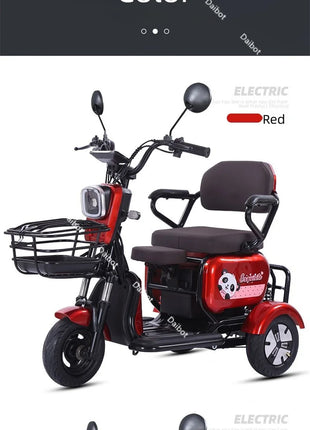 Mini Parent Child Electric Tricycle For Family With Foldable Child Seat 700W 48V 3 Wheels Electric Scooter For Adults Women - Riparo82