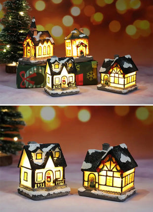 Christmas Light House Village decorazioni natalizie per la casa regali di Natale ornamenti natalizi capodanno 2024 Natale Navidad Noel