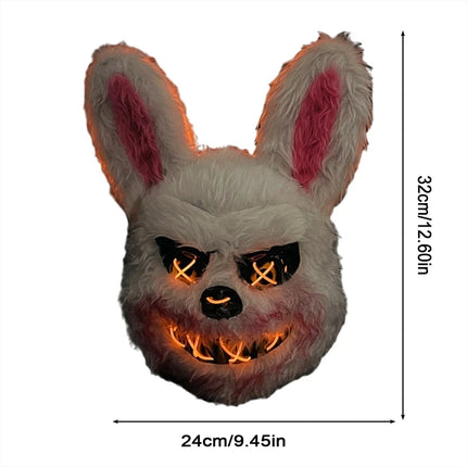 NEW LED  Light Halloween Cosplay Face Mask Party Show Stage Make-up Horror Bloody Rabbit Bear Mask Cartoon Carnival  Head Cover