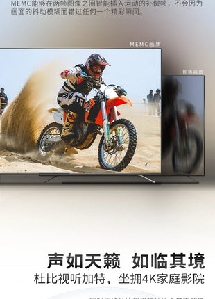 100" Frameless 4K Smart TV, WiFi Android TV with Voice Control, Ultra Thin LED Screen (65/75/100/110 Inch) - Riparo82