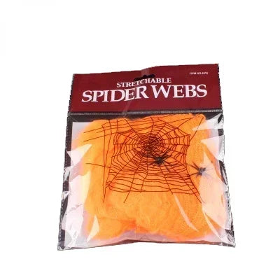 Artificial Spider Web Halloween Decoration Scary Party Scene Props White Stretchy Cobweb Horror House Home Decora Accessories