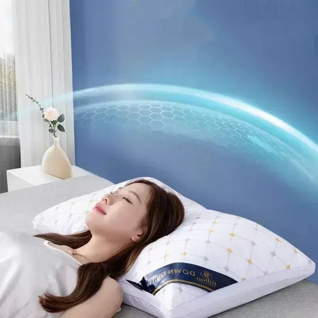 Hotel Pillows Bedroom Beds Sleep Cervical Pillows Middle-High Thickened Pillow Core Machine Washable and Sleep Aid Body Pillow