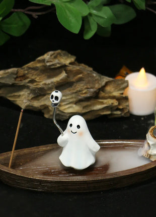 Halloween new resin ghost ship aromatherapy home desktop decoration ghost ship return incense rack burner - Riparo82
