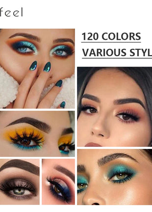 POPFEEL 120-Color 3-in-1 Eyeshadow Palette - Professional Multi-Color Eyeshadow Collection with Matte and Shimmer Shades. - Riparo82