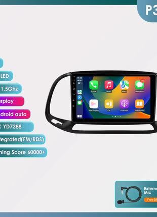 Hizpo AI Voice Autoradio Radio For Fiat Doblo 2015 - 2019 4G Car Multimedia GPS 2din Wireless CarPlay Android Auto Navigation BT