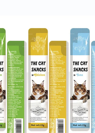 Barrette cremose per gatti Stick Dolcetti Mix Sapore Snack liquido per gatti Etichetta privata Snack umido per gatti - riparo82