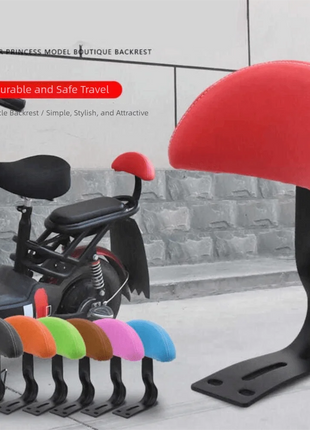 Waterproof Child Backrest Comfortable Wear-resistant Children Bike Seats Lightweight Durable Electric Scooter Rear Backrest - Riparo82
