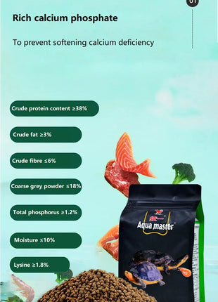 105g General Turtle Food Brazilian Turtle Feed Grass Turtle Young Turtle Food Small Particles Hair Color Yellow Edge Snapping - Riparo82