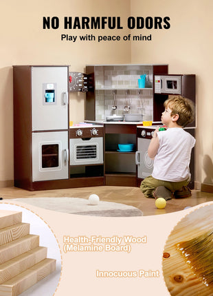 SucceBuy Play KitchenToys Set Accessori per utensili da cucina per bambini con macchina per il ghiaccio per giocattoli per bambini Regali di compleanno per ragazze in età prescolare - riparo82