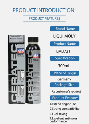 Liqui Moly Additivo per agente potenziatore di potenza antiusura in ceramica per motore Additivi per olio motore da 300 ml