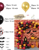 Halloween Bat Balloon Garland Arch Kit Black Orange Ballon 3D Bat Spider Sticker Eye Pumpkin Halloween Party Decoration Supplies - Riparo82