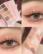 10-Color Matte & Glitter Eyeshadow Palette – High-Pigment, Long-Lasting, Waterproof & Smudge-Proof for Daily & Nude Makeup - Riparo82