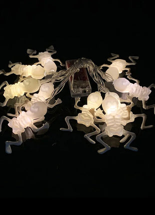 1.5M 10LED Halloween LED Light String Horror Eyeballs Pumpkin Spider Bat Skull Lamp Trick Or Treat Happy Halloween Party Decor - Riparo82