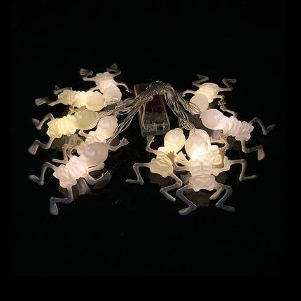 1.5M 10LED Halloween LED Light String Horror Eyeballs Pumpkin Spider Bat Skull Lamp Trick Or Treat Happy Halloween Party Decor
