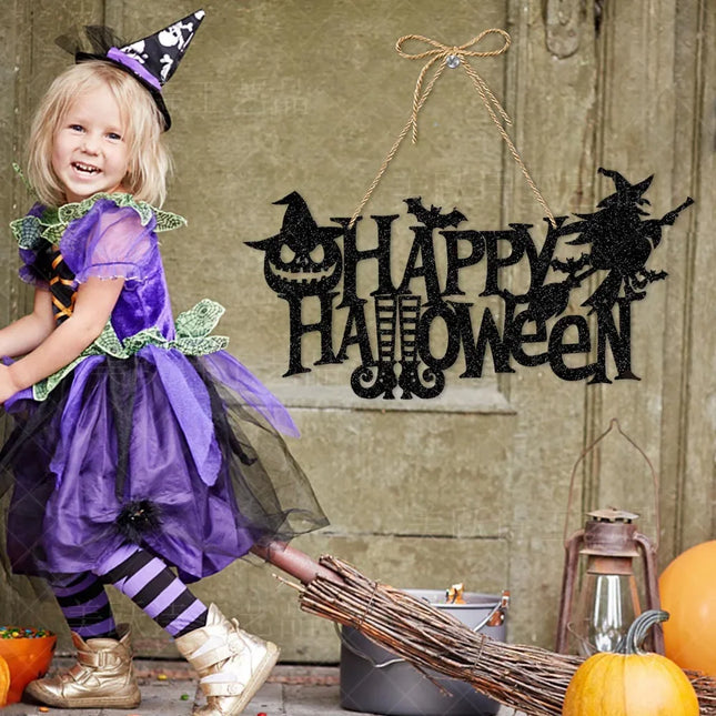 Halloween Party Decors Pumpkin Ghost Bat Door Hanging Pendents Happy Festival  Decorations for Home