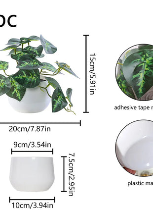 1PC Simulated Plant Potted Plant, Business Office Desktop, Foyer, Garden, Garden, Floral And Home Decoration