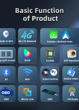 Hikity Wireless CarPlay Android Auto Car Radio For Toyota RAV4 2001-2006 BT Multimedia Player GPS WiFi Head Unit 2din autoradio - Riparo82