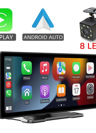 10.26"  Car Mirror Radio Multimedia Video Player Universal Wireless Carplay Android Auto Screen With Bluetooth AUX USB - Riparo82