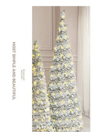 Albero di Natale Ins con floccaggio della neve Albero di Natale pieghevole premium Vacanza Estetica Decorazioni natalizie Albero di neve artificiale densa
