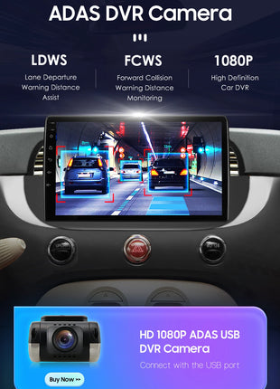4G 8Core Android Car radio GPS Stereo For Fiat 500 2007-2014 Multimedia Video player 2DIN Autoradio DSP Carplay 7862 Head Unit - Riparo82