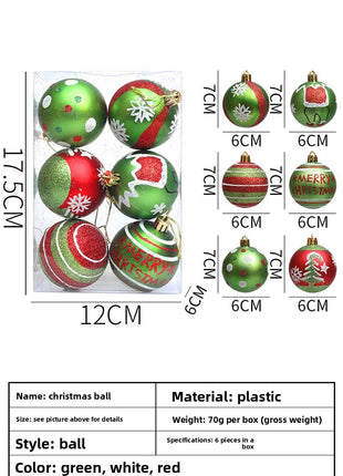 Palline di Natale Ornamento Palline di Natale pendenti scintillanti per la decorazione dell'albero Palline di caramelle per la festa natalizia al coperto della casa di Natale - riparo82