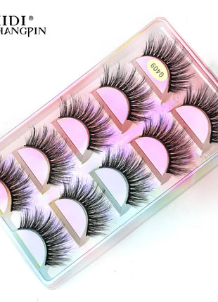 Faux Cils 3/5 Pairs False Eyelashes make up Natural Long Dramatic Halloween Eyeylash 3D Mink Lashes Tools Extension maquiagem - Riparo82