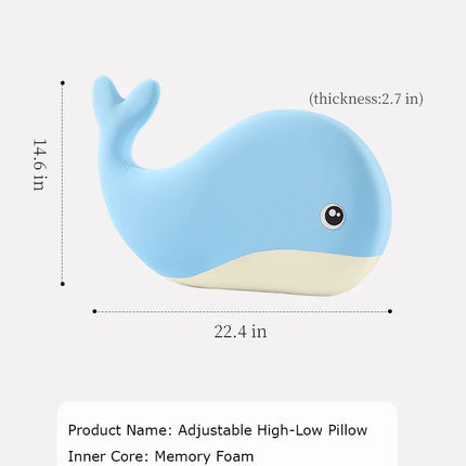 Cartoon Kids Pillow for Sleeping, Adjustable Kids Memory Foam Pillow for Bed Set, Breathable and Soft Pillows for Kids Boy Girl