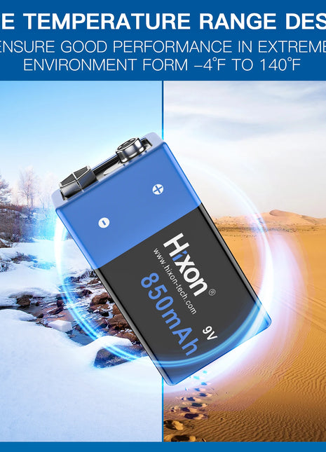 6f22 850mAh 9v Batteria ricaricabile al litio 9V Multimetro Microfono al litio Metal Detector Cavo remoto, Rilevatore di fumo, Artigianale - riparo82