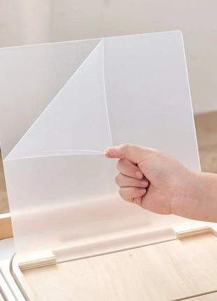 Tavolo sensoriale ottico in legno per bambini Montessori utilizzato per giochi da tavolo sensoriali Regalo di giocattoli per l'ortografia di numeri e lettere - riparo82