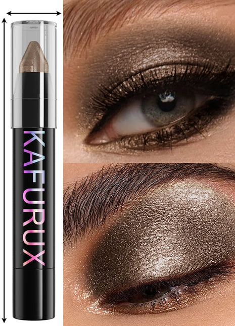 1pc Brown Pearl Eyeshadow Stick Pen Waterproof Long Lasting Eye Shadow Makeup Dark Smoky High Pigments Eye Cosmetic  Palette - Riparo82