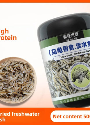 FKSC Turtle Food Mix - Freeze-Dried Shrimp/Mealworm/Fish & Chicken - Protein Rich Treat for Red-Ear Sliders & Aquatic Turtles - Riparo82