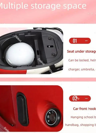 800W Pink/Grey/Red Adults 3 Wheel Electric Tricycle Small With Hidden Foldable Baby Seat/Parent Child Electric Scooter Fashion - Riparo82