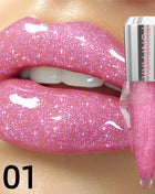 8 Color Glitter Shimmer Lip Gloss Moisturizing Lip Tinted Fuller Lip Effect Diamond Liquid Lipstick Makeup Sexy Lip Care Gifts - Riparo82